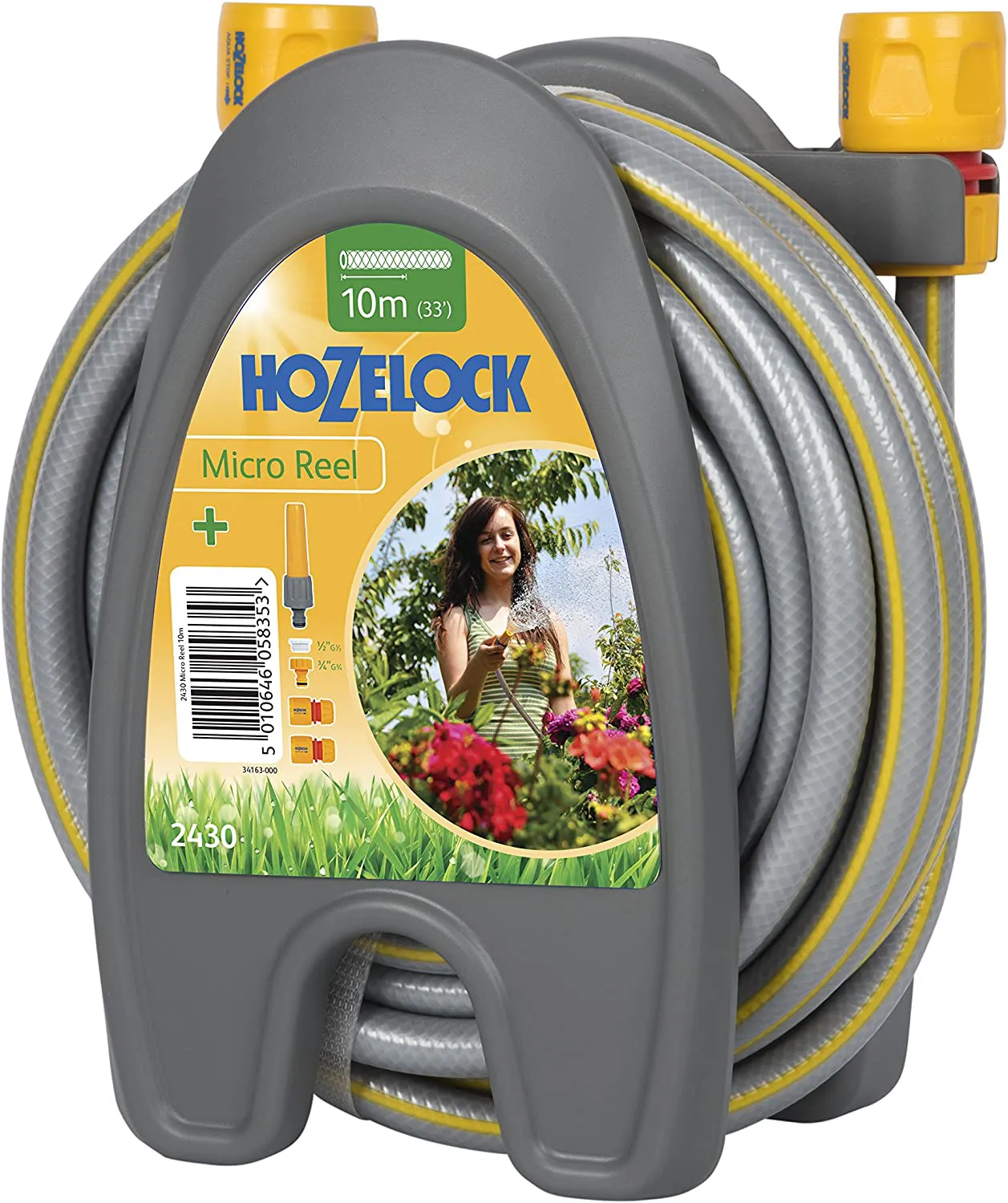 DEVIDOIR MICRO REEL EQUIPE DE 10 M TUYAU 2430 Hozelock