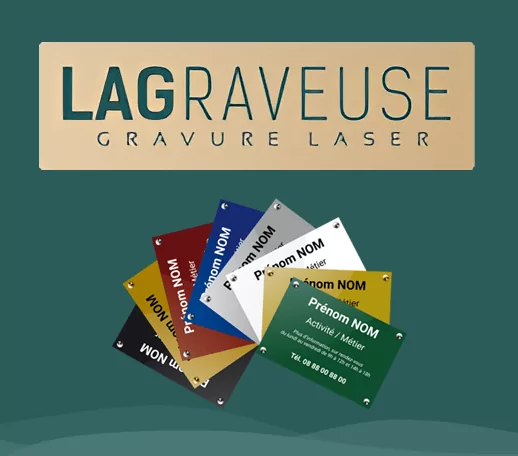 Plaque gravée pour boites aux lettres